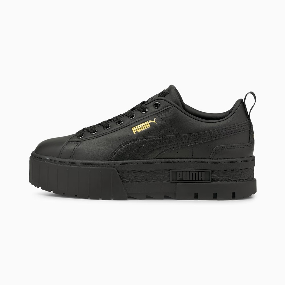 PUMA Black and Gold Platform Shoes